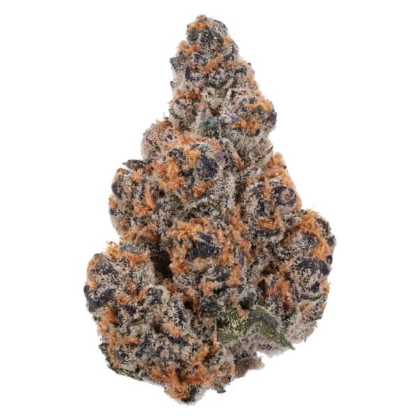 OG Kush THCa Flower showcasing dense buds with earthy green hues and frosty trichomes.