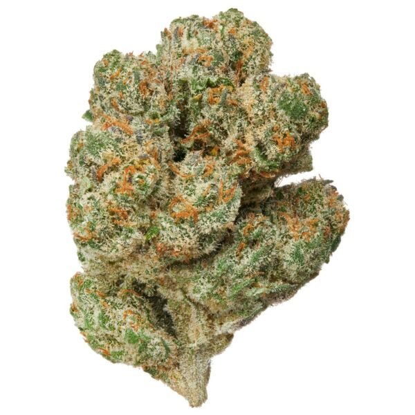 White Tahoe Cookies THCa Flower strain showcasing dense, frosty buds with a mix of purple and green hues, exuding a sweet, earthy aroma with hints of citrus.